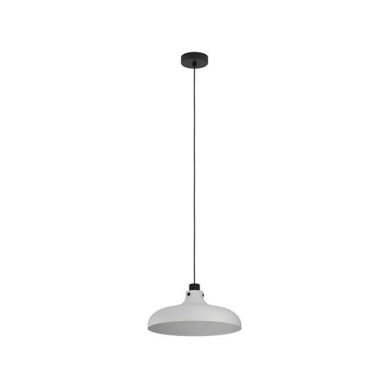 Lampadario A Sospensione Vintage Matlock Acciaio Nero Grigio 1 Luce E27 43825