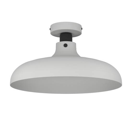Plafoniera Vintage Matlock Acciaio Grigio 1 Luce E27 43842