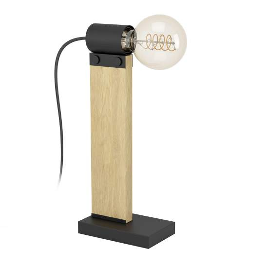 Lampada Da Tavolo Vintage Bailrigg Acciaio Nero 1 Luce E27 43904