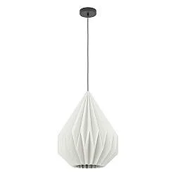 Lampadario A Sospensione Vintage Minting Acciaio Nero Bianco 1 Luce E27