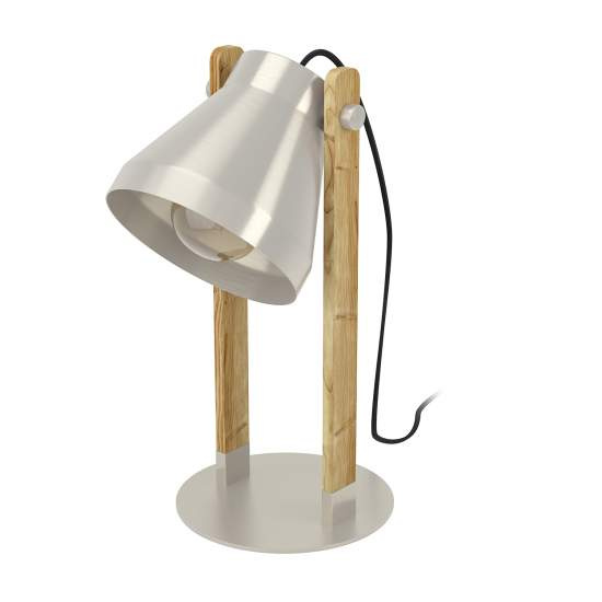 Lampada Da Tavolo Vintage Cawton Acciaio Grigio Acciaio 1 Luce E27 43953