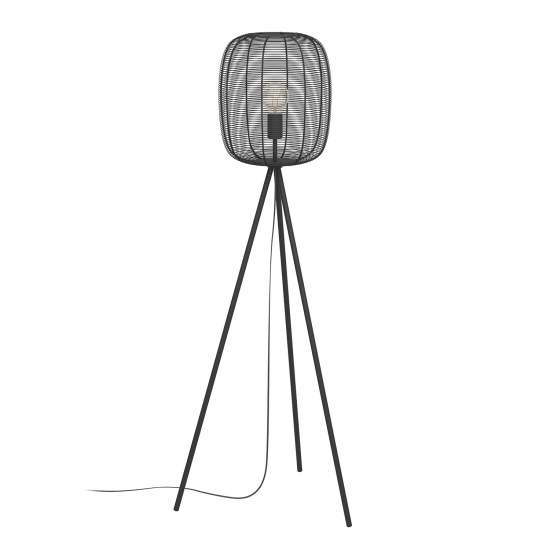 Piantana Vintage Rinroe Acciaio Nero 1 Luce E27 43968