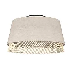 Plafoniera Vintage Tabley Acciaio Nero 1 Luce E27
