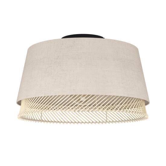 Plafoniera Vintage Tabley Acciaio Nero 1 Luce E27 43974