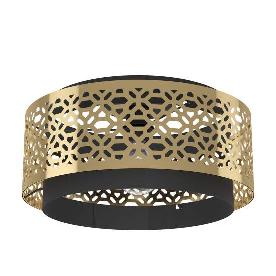 Plafoniera Vintage Sandbach Acciaio Nero 1 Luce E27 43979