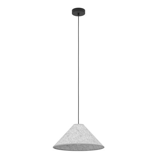 Lampadario A Sospensione Vintage Alsager Acciaio Nero Grigio 1 Luce E27 43984