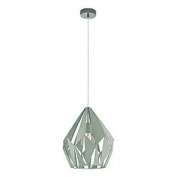 Lampadario A Sospensione Vintage Carlton-P Acciaio Verde Chiaro 1 Luce E27