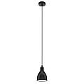 Sospensione Vintage Priddy Acciaio Nero Bianco 1 Luce E27 49464