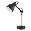 Lampada Da Tavolo Vintage Priddy Acciaio Nero 1 Luce E27 49469
