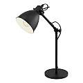 Lampada Da Tavolo Vintage Priddy Acciaio Nero 1 Luce E27 49469
