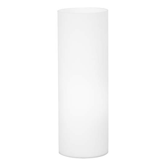 Lampada Da Tavolo Minimal Geo Vetro Bianco 1 Luce E27 81828