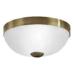 Plafoniera Classico Imperial Metallo Ottone Brunito 2 Luci E27