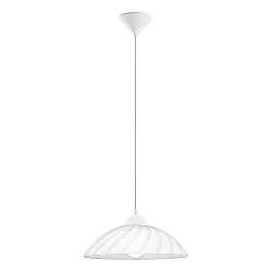 Sospensione Contemporanea Vetro Policarbonato Bianco Vetro 1 Luce E27