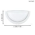 Applique Contemporanea Planet 1 Acciaio Bianco 1 Luce E27 83154