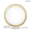 Plafoniera Contemporanea Planet 1 Acciaio Ottone 1 Luce E27 83157