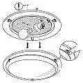 Plafoniera Contemporanea Planet 1 Acciaio Ottone 1 Luce E27 83157
