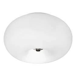 Plafoniera Contemporanea Optica Acciaio Nichel Satinato 2 Luci E27