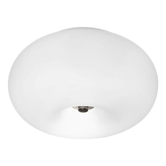 Plafoniera Contemporanea Optica Acciaio Nichel Satinato 2 Luci E27 86811