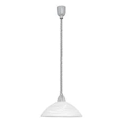Sospensione Moderna Lord 2 Policarbonato Grigio Nichel Vetro 1 Luce E27