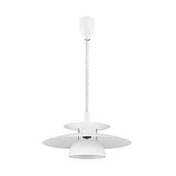 Lampadario A Sospensione Moderno Brenda Policarbonato Bianco 1 Luce E27