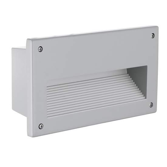 Lampada Ad Incasso Esterno Moderno Zimba Alluminio Argento E14 88575