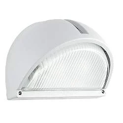 Applique Esterno Contemporanea Onja Alluminio Bianco Vetro 1 Luce E27