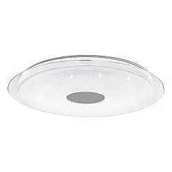 Plafoniera Moderna Lanciano-Z Acciaio Bianco Luce Led Integrato 38,1W