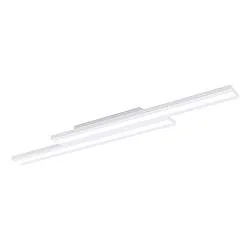 Plafoniera Contemporanea Saliteras-Z Acciaio Bianco 2 Luci Led Integrato 10,2W