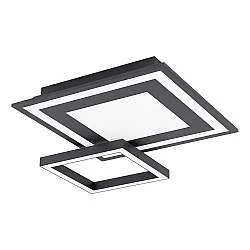 Plafoniera Moderna Savatarila-Z Acciaio Nero 4 Luci Led Integrato 2,7W