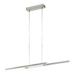 Lampadario Contemporaneo Fraioli-Z Alluminio Nichel 2 Luci Led 17W 4800Lm