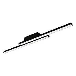 Plafoniera Contemporanea Fraioli-Z Alluminio Nero 2 Luci Led Integrato 17W
