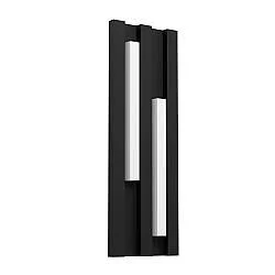 Applique Esterno Moderna Fandina Metallo Nero Policarbonato Bianco Led