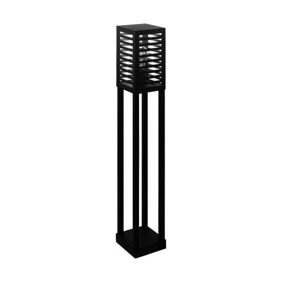 Piantana Esterno Contemporaneo Alamonte 3 Alluminio Nero 1 Luce E27 900139