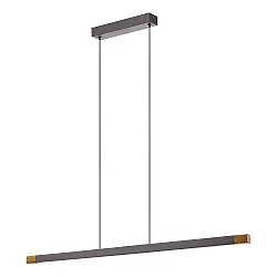 Lampadario A Sospensione Moderno Lisciana Alluminio Grigio 1 Luce Led 18W 2000Lm