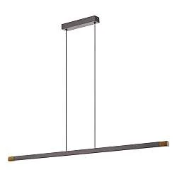 Lampadario A Sospensione Moderno Lisciana Alluminio Grigio 1 Luce Led 22W 2500Lm