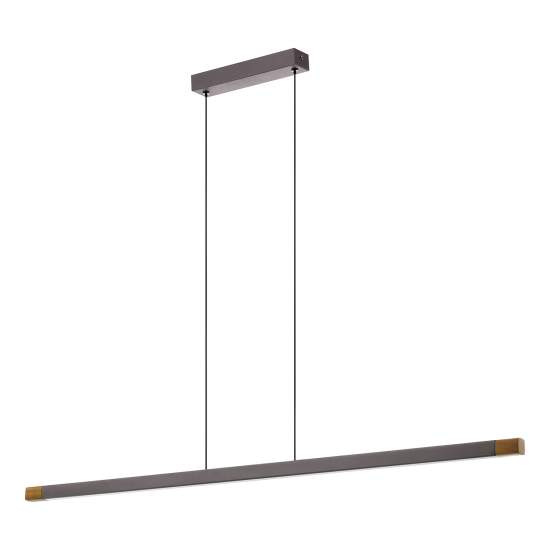 Lampadario A Sospensione Moderno Lisciana Alluminio Grigio 1 Luce Led 22W 2500Lm 900175