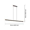 Lampadario A Sospensione Moderno Lisciana Alluminio Grigio 1 Luce Led 22W 2500Lm 900175