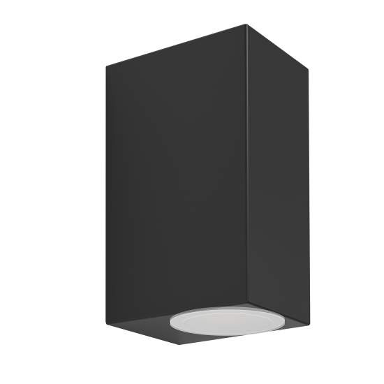 Applique Esterno Moderna Jabaga Policarbonato Nero E Trasp 2 Luce Gu10 900276