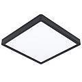 Plafoniera Quadrata Esterno Argolis 2 Acciaio Nero Policarbonato Bianco Led 900281