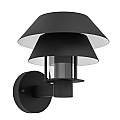 Applique Esterno Moderna Chiappera Acciaio Nero E27 900287