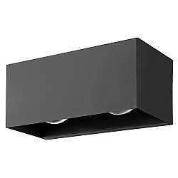 Applique Biemissione Esterno Moderna Lesmo Alluminio Nero Led Applique Biemissione Esterno Moderna Lesmo Alluminio Nero Led