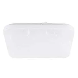 Plafoniera Moderna Frania-S Acciaio Bianco Luce Led Integrato 14,6W