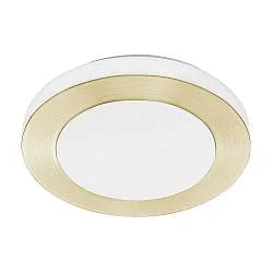 Plafoniera Moderna Led Carpi Acciaio Ottone Spazzolato 3 Luci Led Integrato 3,6W