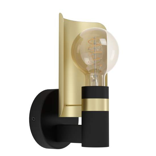 Applique Moderna Hayes Acciaio Nero 1 Luce E27 900375