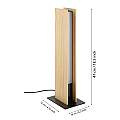 Lampada Da Tavolo Moderna Anchorena-Z Legno Marrone Luce Led Integrato 16W 900391
