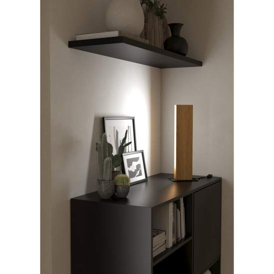Lampada Da Tavolo Moderna Anchorena-Z Legno Marrone Luce Led Integrato 16W 900391