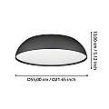 Plafoniera Minimal Tollos-Z Alluminio Nero 3 Luci Led Integrato 11W 900407