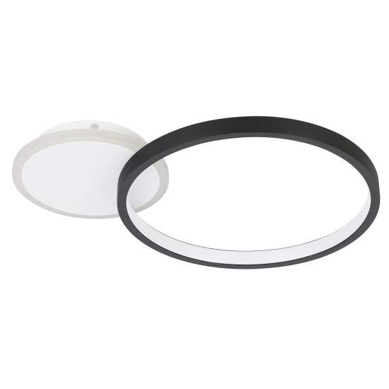 Plafoniera Moderna Gafares Alluminio Nero Luce Led Integrato 15W 900421