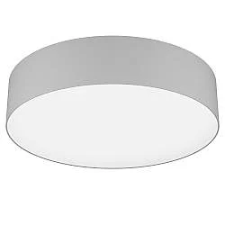 Plafoniera Moderna Romao-Z Acciaio Bianco Luce Led Integrato 35W
