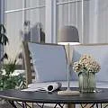 Lampade Da Tavolo Esterno Mannera Alluminio Marrone Policarbonato Bianco Led 900461
